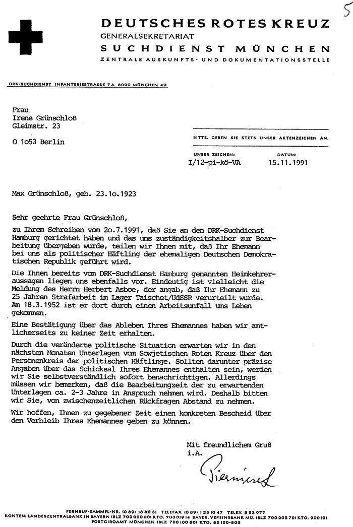 Grünschloss, M. - DRK München